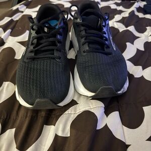 Brooks Black and White Sneakers Lightweight Performance Design wide